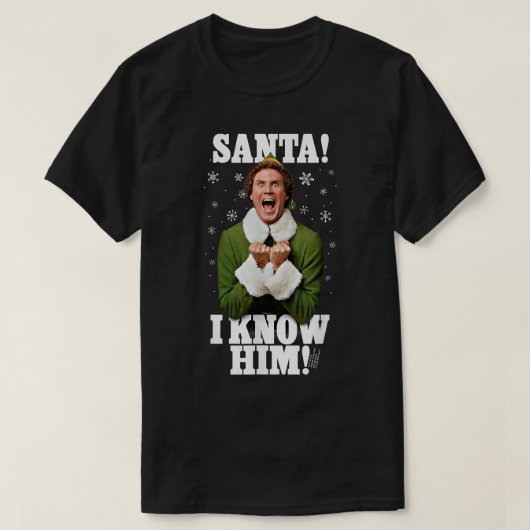 Elf Santa ik ken hem T-shirt (Design voorkant)