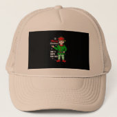 elf santa karakter trucker pet (Voorkant)