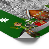 Elf Scene Holiday Lijst Creëer Uw eigen foto Poster (Hoek)