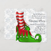 Elf schoen kerst uitnodiging (Voorkant / Achterkant)