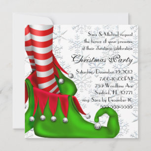 Elf schoen kerst uitnodiging