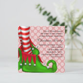 Elf schoen kerst uitnodiging (Staand voorkant)