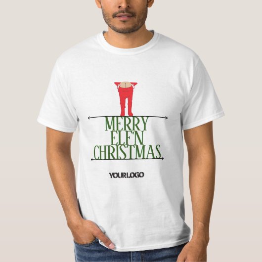 Elf Shenanigans Bedrijfs Kerstmis T-shirt (Voorkant)