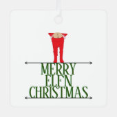 Elf Shenanigans BedrijfsKerstmis Metalen Ornament (Voorkant)