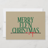 Elf Shenanigans begroetingsbord Kerst Kaart (Voorkant)
