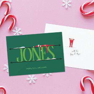 Elf Shenanigans Flat Christmas Kaart