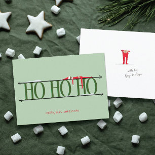 Elf Shenanigans Flat Green Christmas Kaart