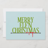Elf Shenanigans Gesmeed IJzeren Bord Kerstkaart (Voorkant)