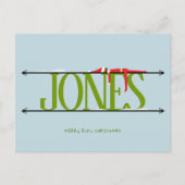 Elf Shenanigans Green & Blue Christmas Briefkaart (Voorkant)