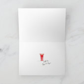 Elf Shenanigans Green & Tan Opgevouwen Kaart (Binnen)