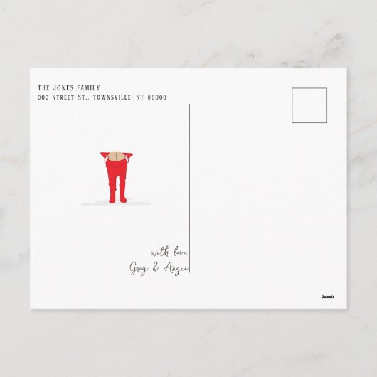 Elf Shenanigans Groet Teken Kerst Briefkaart (Achterkant)