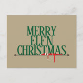 Elf Shenanigans Groet Teken Kerst Briefkaart (Voorkant)