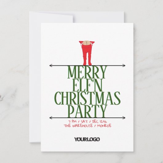 Elf Shenanigans Kantoor Kerstfeest Kaart (Voorkant)