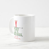 Elf Shenanigans Kerst Groet Bord Koffiemok (Voorkant links)