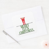 Elf Shenanigans Kerst Groet Bord Vierkante Sticker (Envelop)