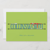 Elf Shenanigans Naam Teken Foto Kerst Kaart (Voorkant)