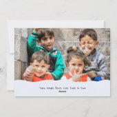 Elf Shenanigans Naam Teken Foto Kerst Kaart (Achterkant)