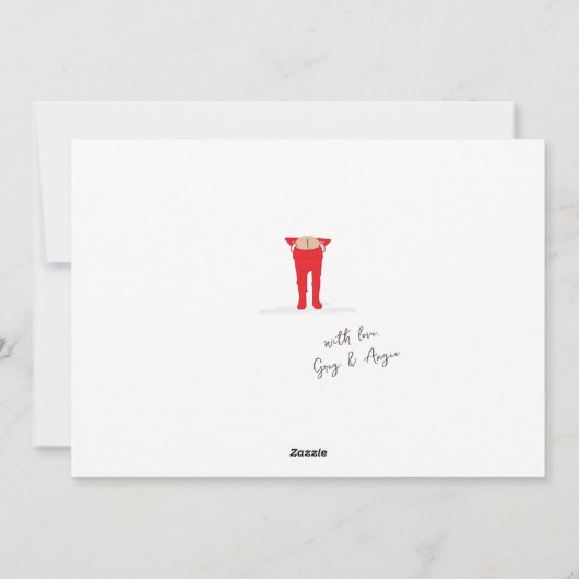 Elf Shenanigans Naam Teken Groen & Tan Kerstmis Feestdagenkaart (Achterkant)