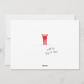 Elf Shenanigans Naam Teken Rood & Groen Kerstmis Feestdagenkaart (Achterkant)