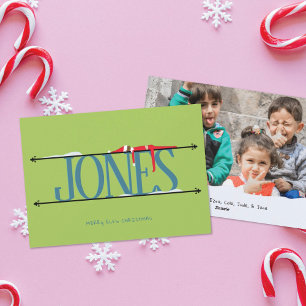 Elf Shenanigans Naambord Foto Kerstkaart