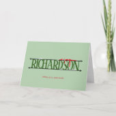 Elf Shenanigans Naambord Groen Geplooid Kaart (Voorkant)