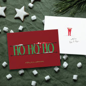 Elf Shenanigans Plat Rode & Groene Kerstkaart