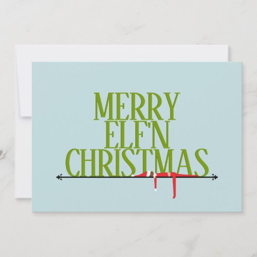 Elf Shenanigans smeedijzeren teken Kerst Kaart (Voorkant)
