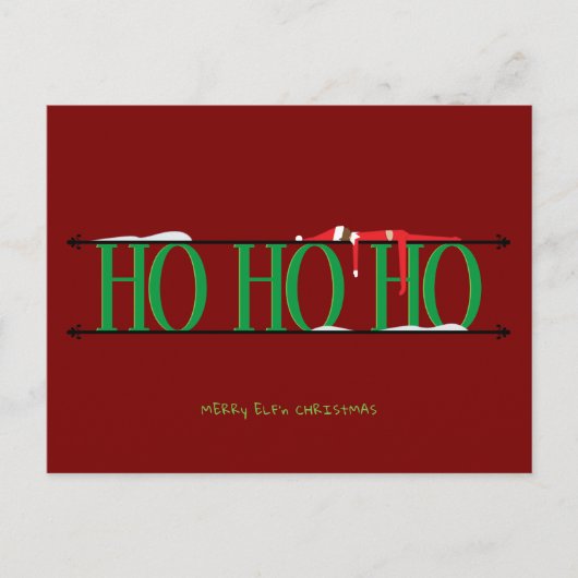 Elf Shenanigans smeedijzeren teken Kerstmis Feestdagenkaart (Voorkant)