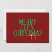 Elf Shenanigans Wenskaart Foto Kerstkaart (Voorkant)