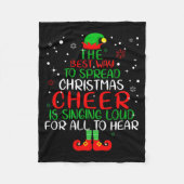 Elf Shirt The Way To Spread Christmas Cheer Boys M Fleece Deken (Voorkant)