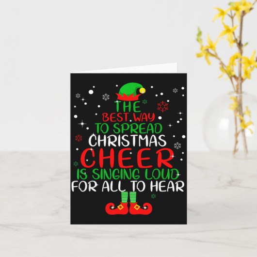 Elf Shirt The Way To Spread Christmas Cheer Boys M Kaart (Gele Bloem)