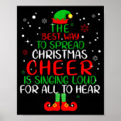 Elf Shirt The Way To Spread Christmas Cheer Boys M Poster (Voorkant)
