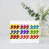 Elf Shoe Pop Art Briefkaart (Staand voorkant)