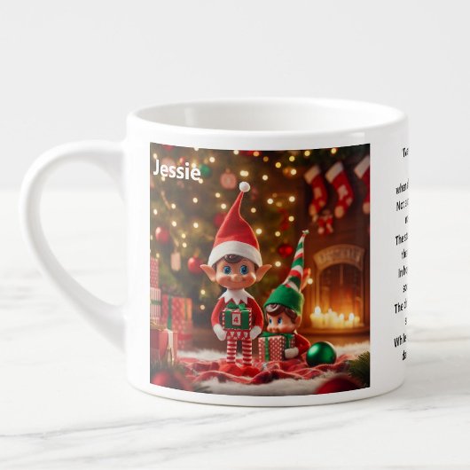 Elf Sinterklaas Naam van het kind toevoegen Kersta Espresso Kop