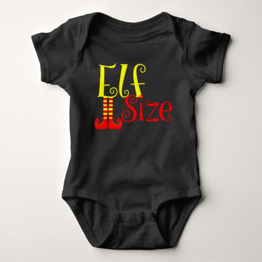 Elf Size Kerst Shirten Romper (Voorkant)