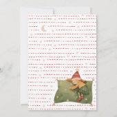 Elf Slumber Party verjaardagsuitnodiging Kaart (Achterkant)