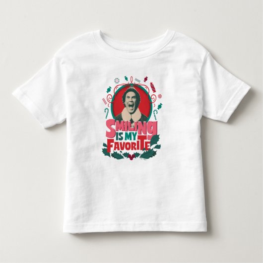 Elf - Smiling is My Favorite Kinder Shirts (Voorkant)