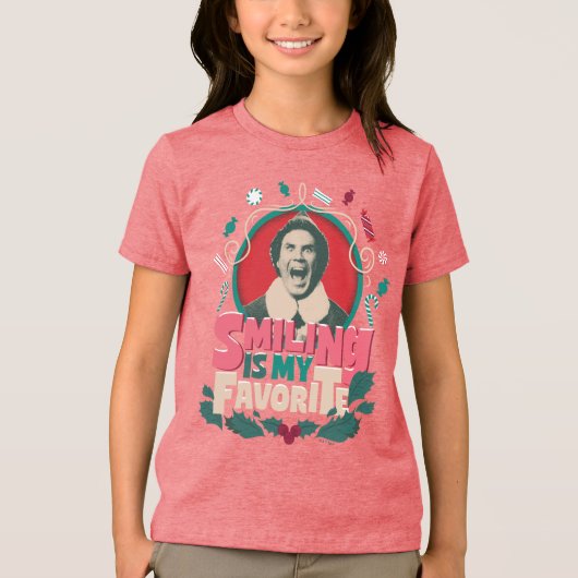 Elf - Smiling is My Favorite Tri-Blend Shirt (Voorkant)