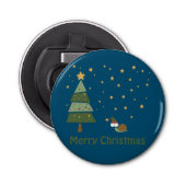 Elf Snail-kerstscene Button Flesopener (Voorkant)