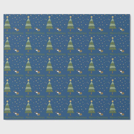 Elf Snail-kerstscene Cadeaupapier (Vlak)