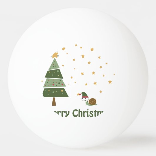 Elf Snail-kerstscene Pingpongbal (Achterkant)