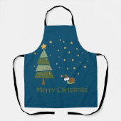 Elf Snail-kerstscene Schort (Voorkant)