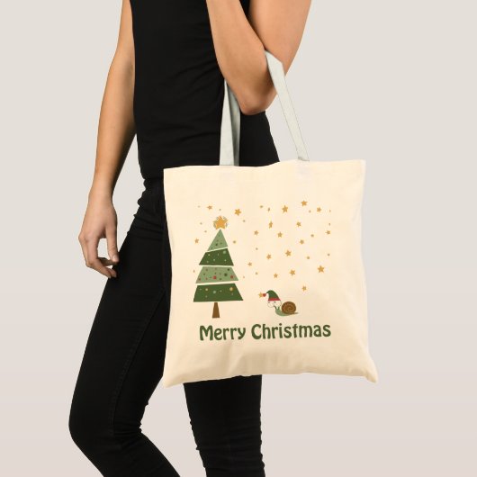 Elf Snail-kerstscene Tote Bag (Voorkant (product))