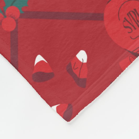 ELF-Snoep-controlepatroon Fleece Deken (Hoek)