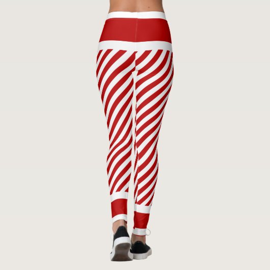 Elf Snoep Stripes kerstkostuum Leggings (Achterkant)