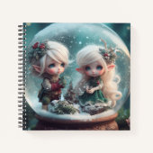 Elf Snowglobe Notitieboek (Voorkant)