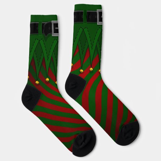 Elf Socks Festive Christmas Elf Costume Socks Sokken (Rechts)