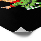 Elf spelen basketbal Thanksgiving Kerst 2021 Poster (Hoek)