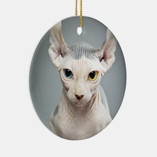 Elf Sphinx Cat-foto Keramisch Ornament (Rechts)
