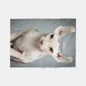Elf Sphynx Cat-foto Fleece Deken (Voorkant (Horizontaal))